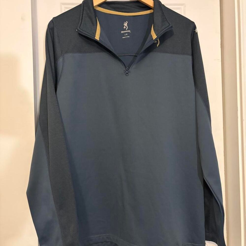 Mens browning long sleeve quarter zip READ FULL DESCRIPTION